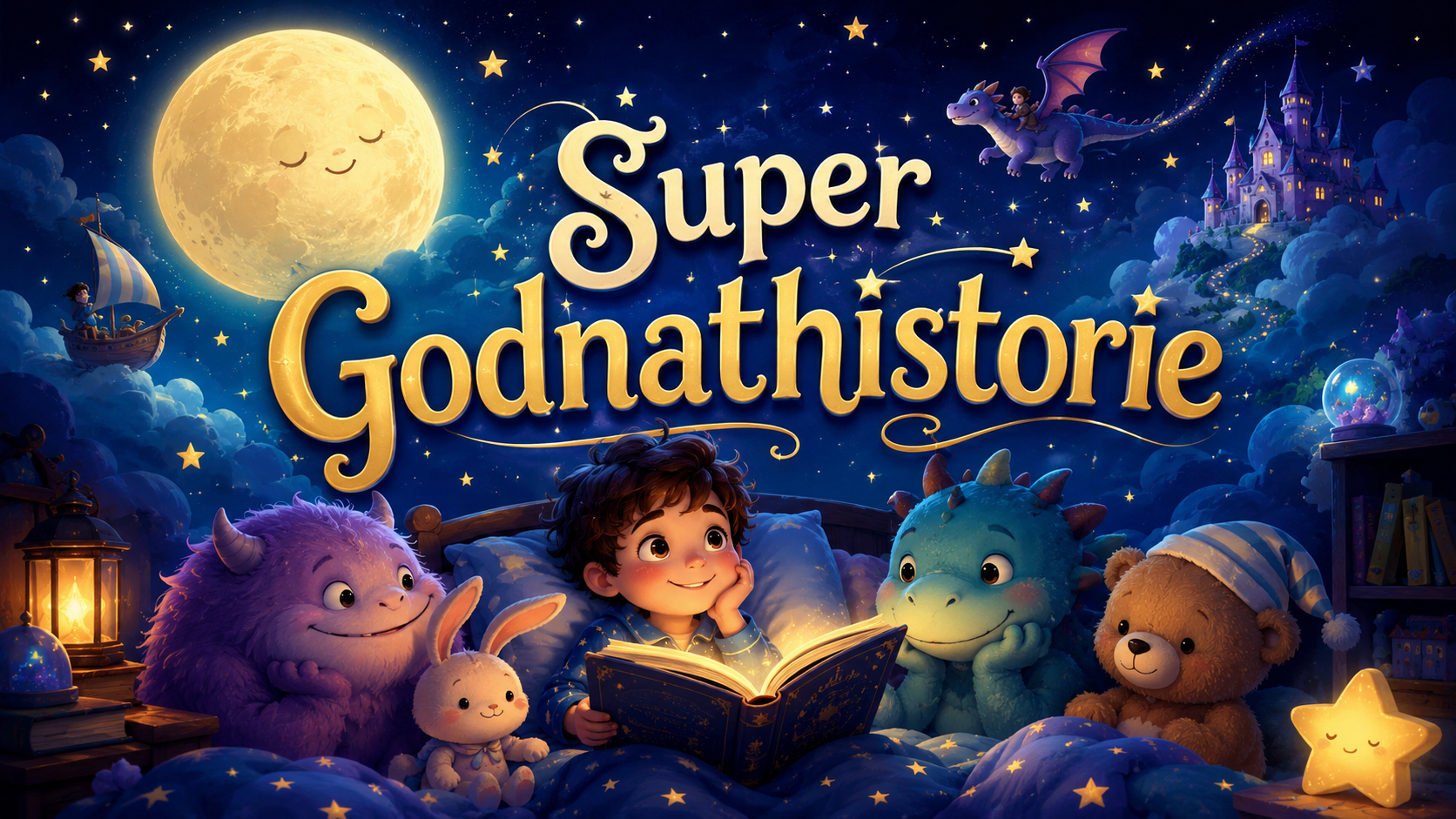 Cover image for the Super Godnathistorie project.